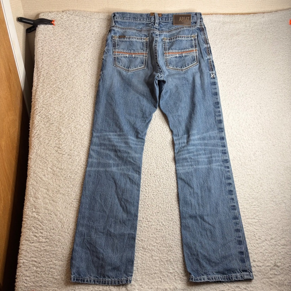 Ariat M4 Relaxed Boot Cut Jeans Mens 32x36 (34x34) Denim Contrast Stitch
